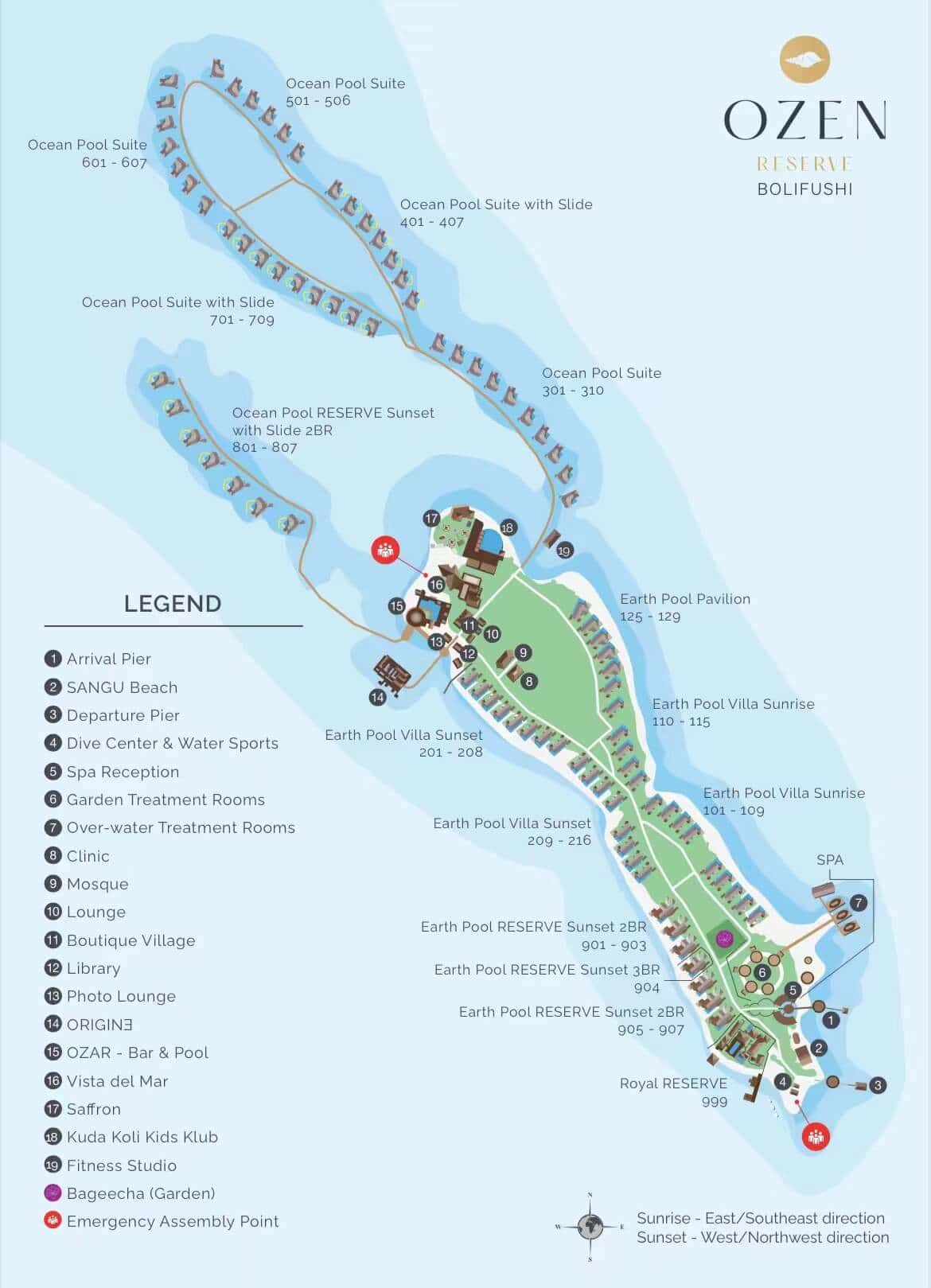 Ozen Reserve Bolifushi - Resort Map