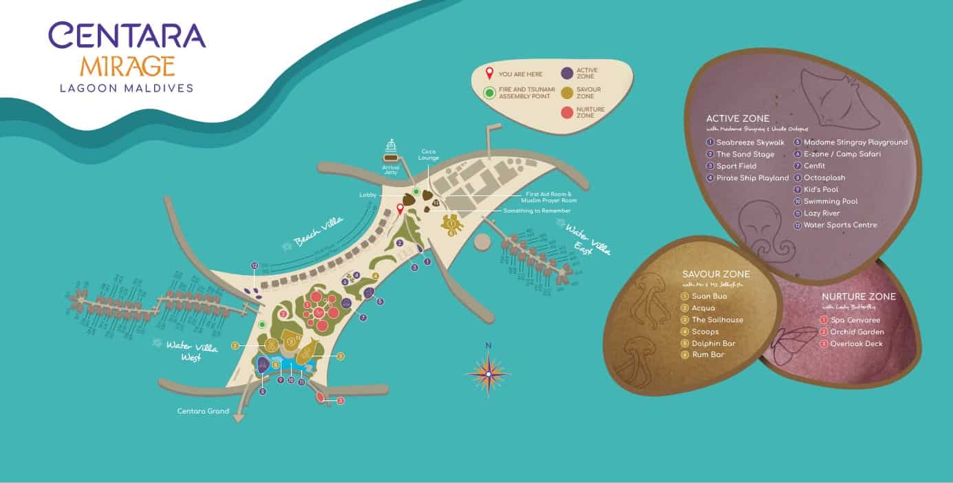 Centara Mirage Lagoon Maldives - Map