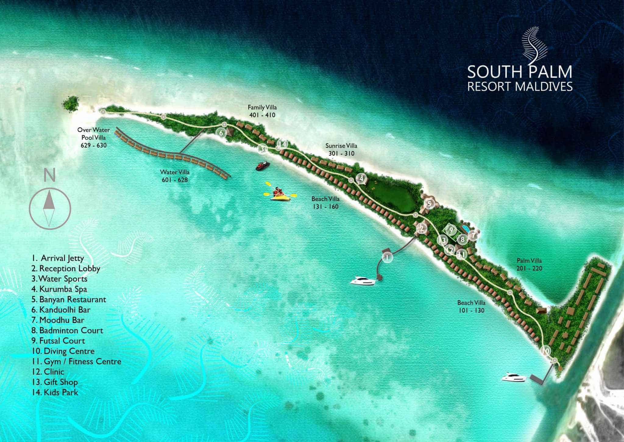 South Palm Resort Maldives - Map