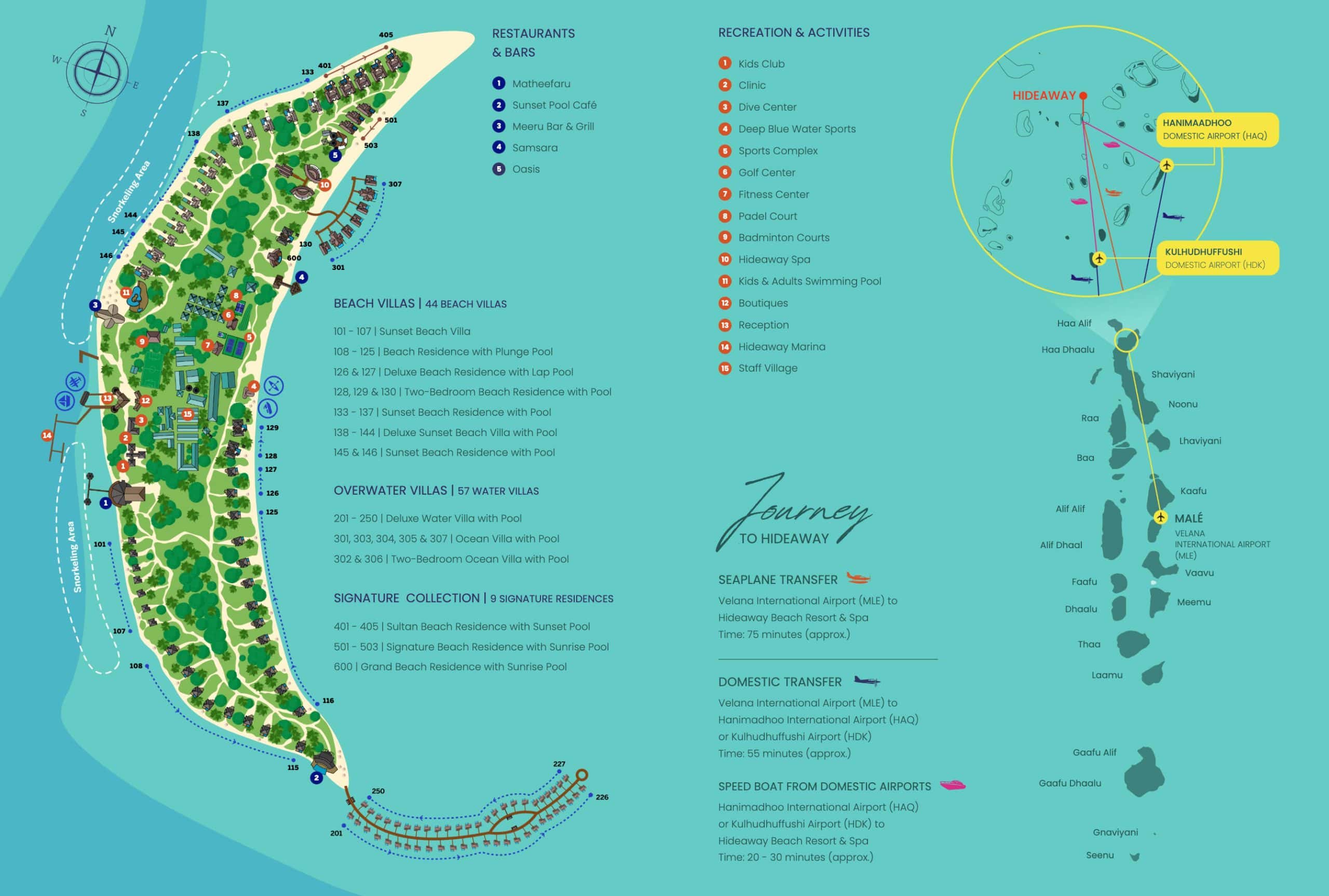 Hideaway Beach Resort & Spa - Map
