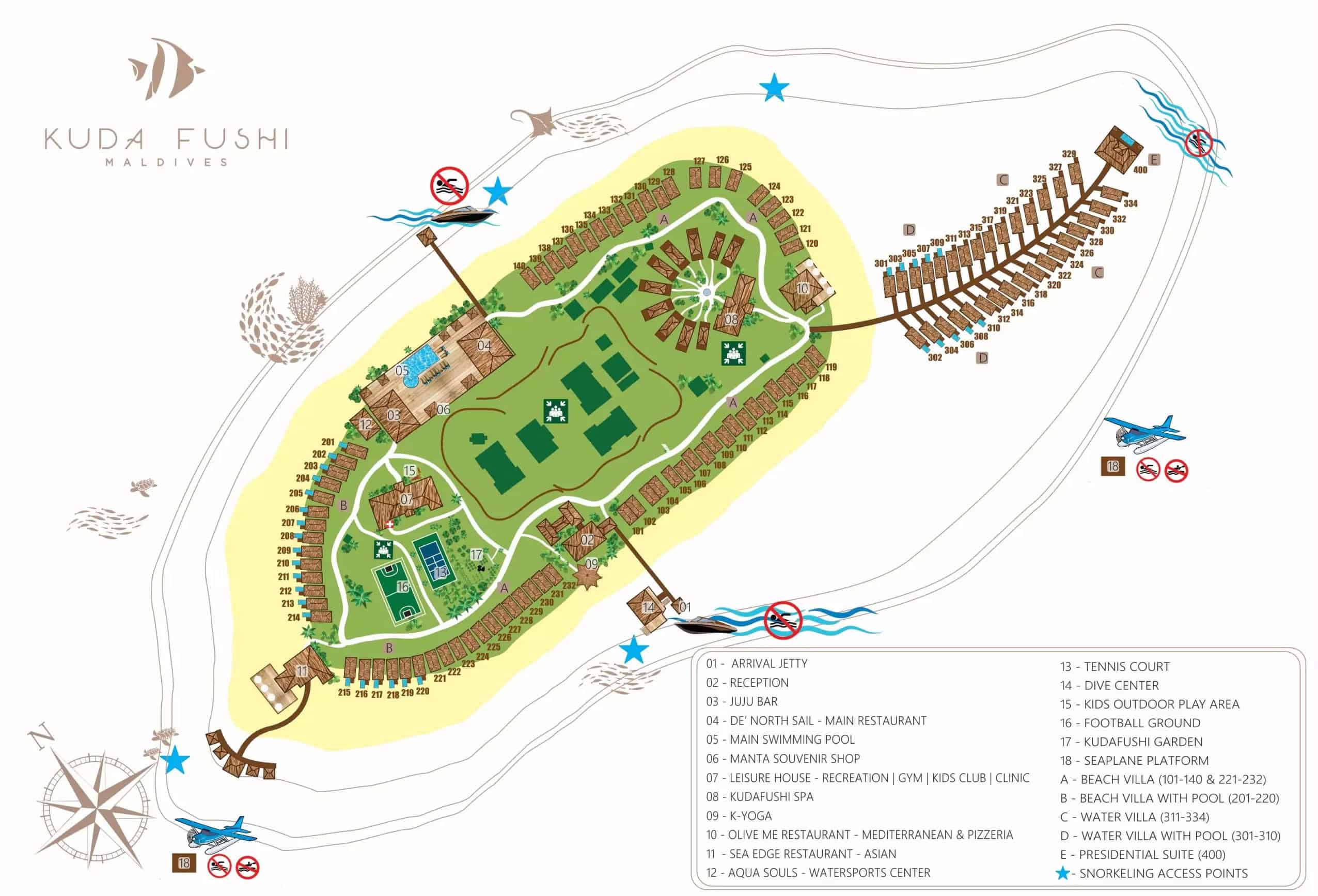 Kudafushi Resort & Spa - Map