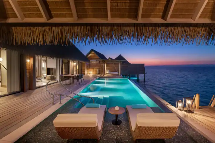 King Grand Overwater Villa with Pool, Two Queen Bedded Grand Overwater Villa with Pool
