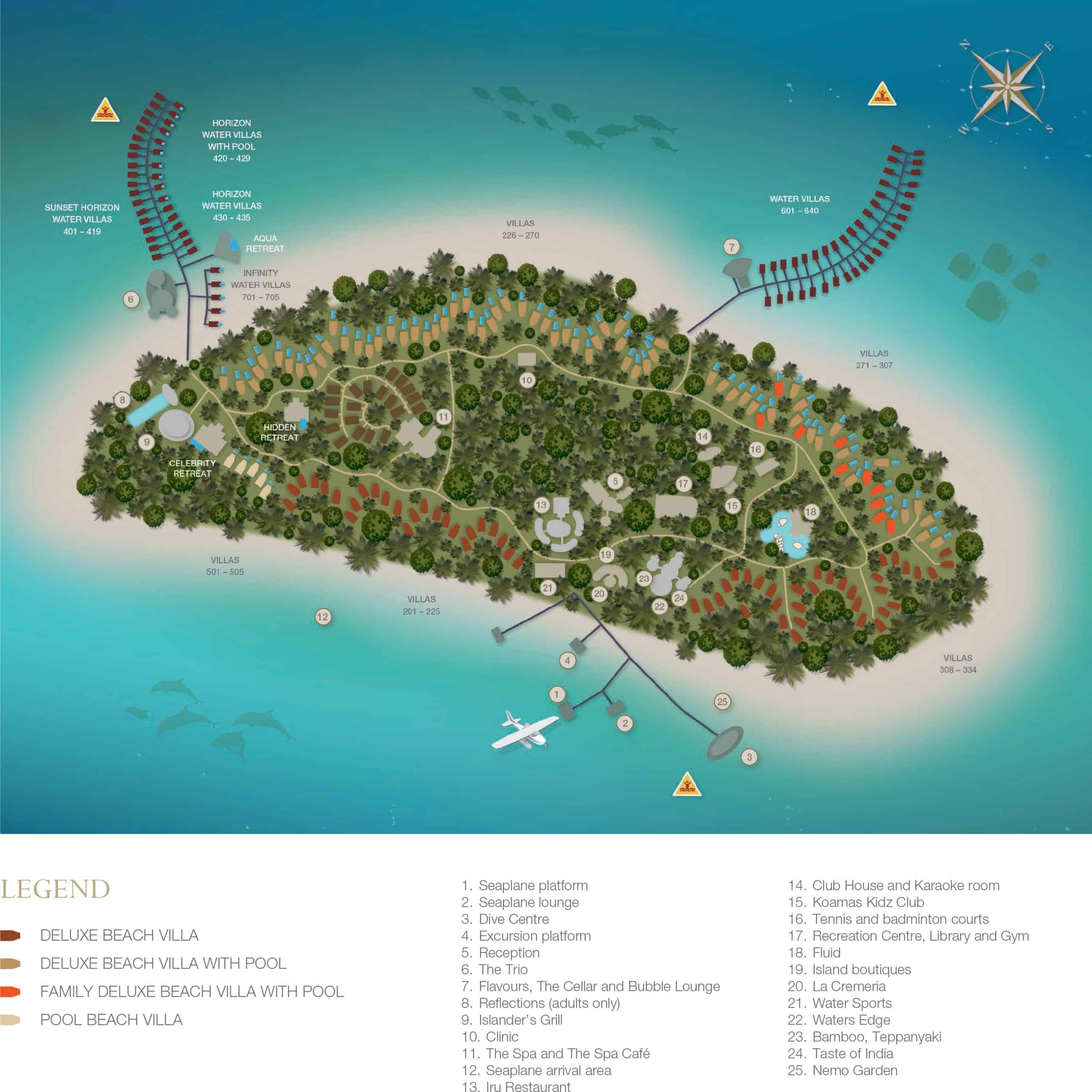 Sun Siyam Iru Fushi Maldives - Map