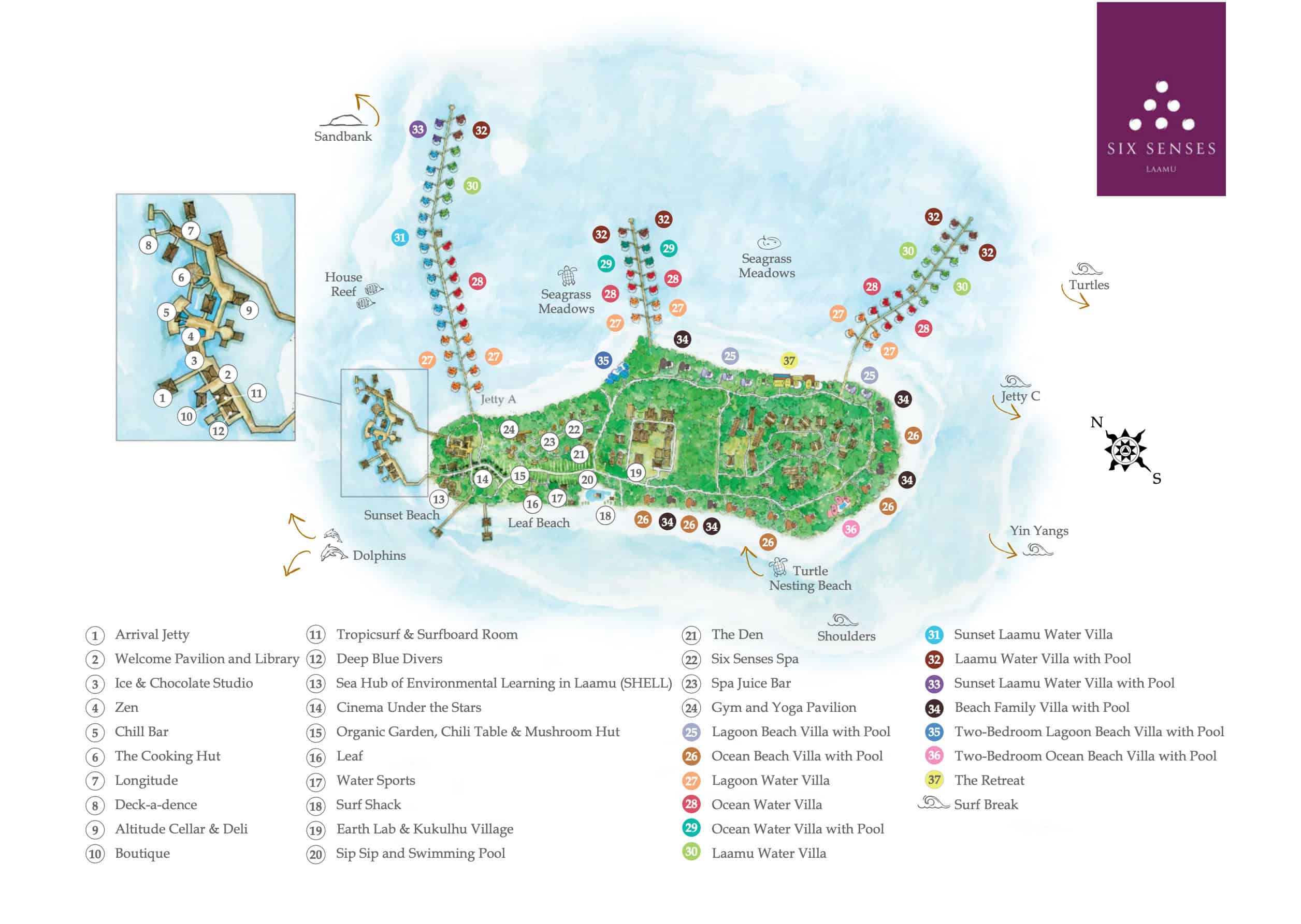 Six Senses Laamu - Map