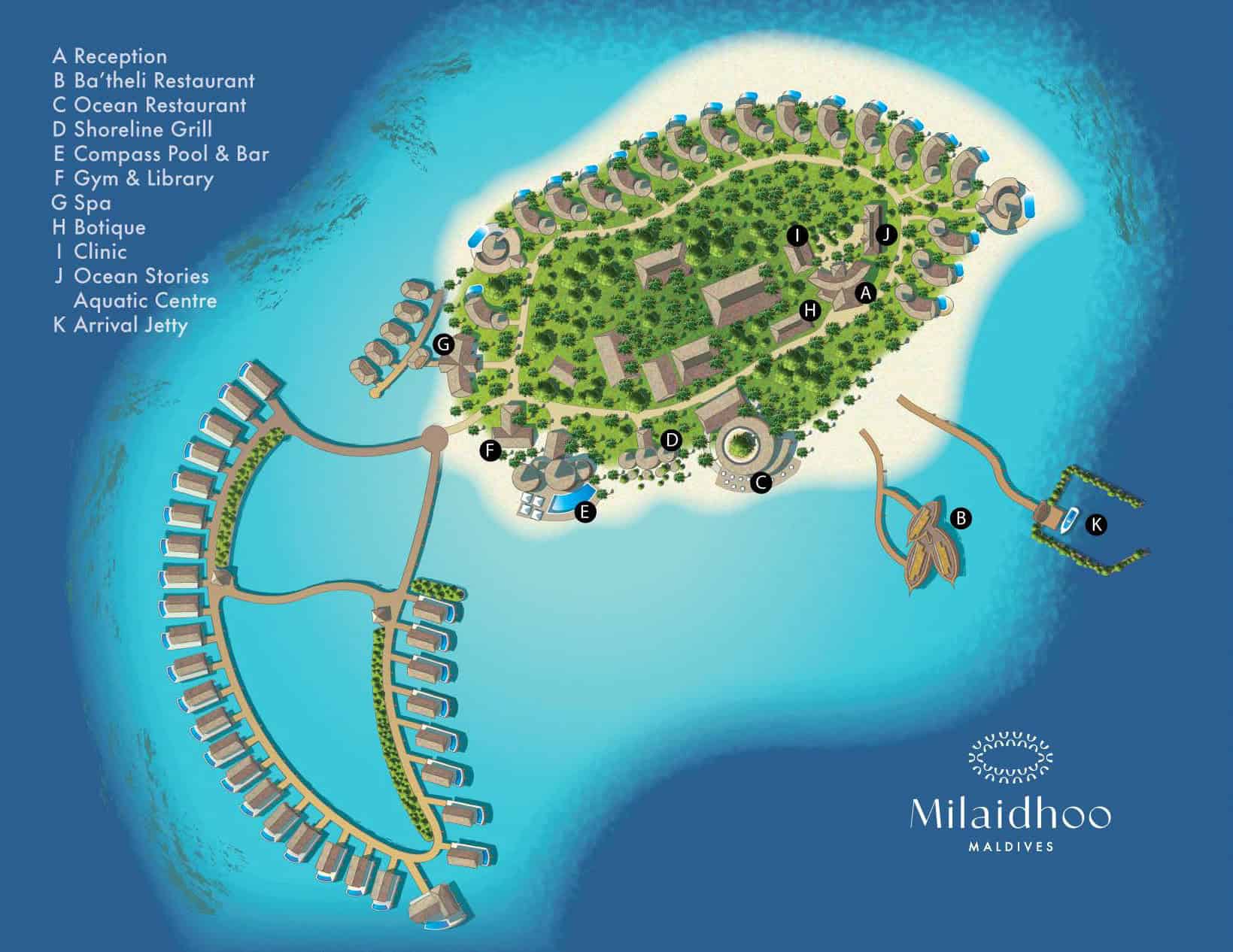 Milaidhoo Island Maldives - map