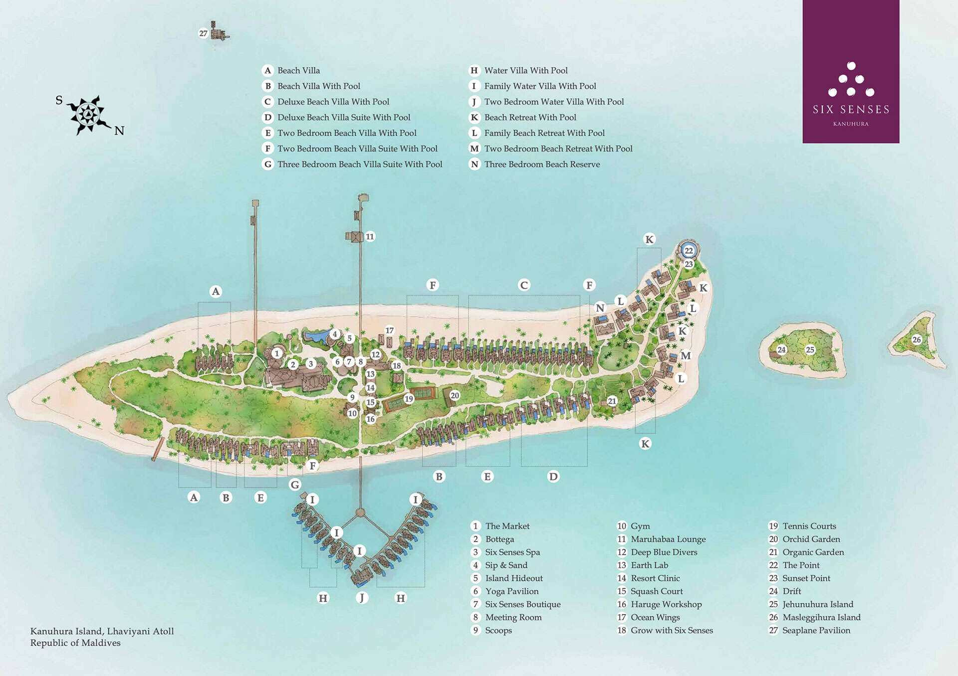 Six Senses Kanuhura - Map