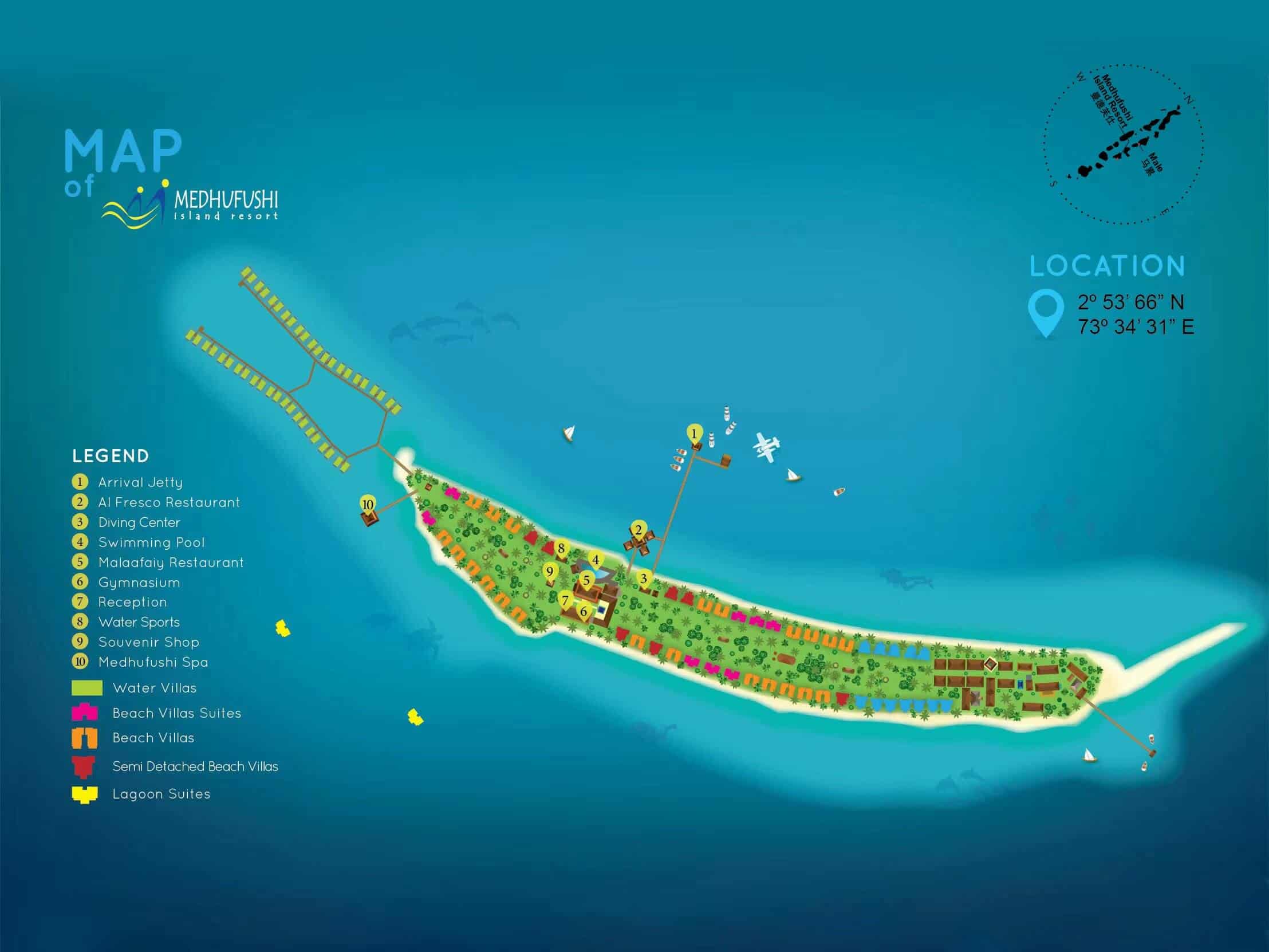 Medhufushi Island Resort - Map