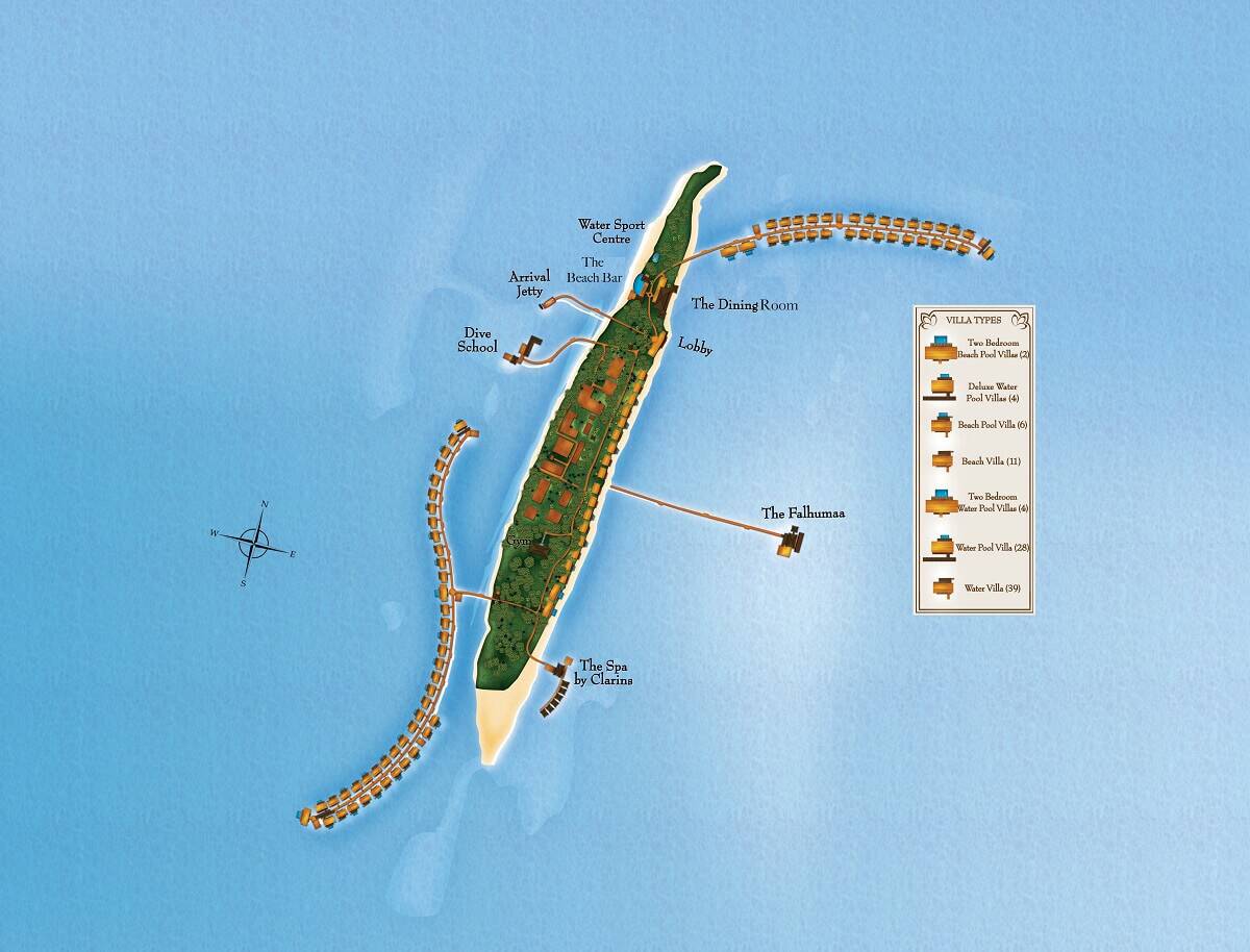The Residence Maldives at Falhumaafushi - map