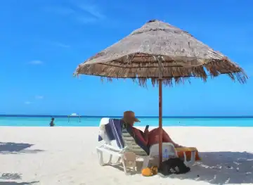 On the beach