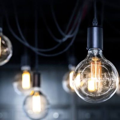 Elegant filament bulbs for modern architecture lighting designs.