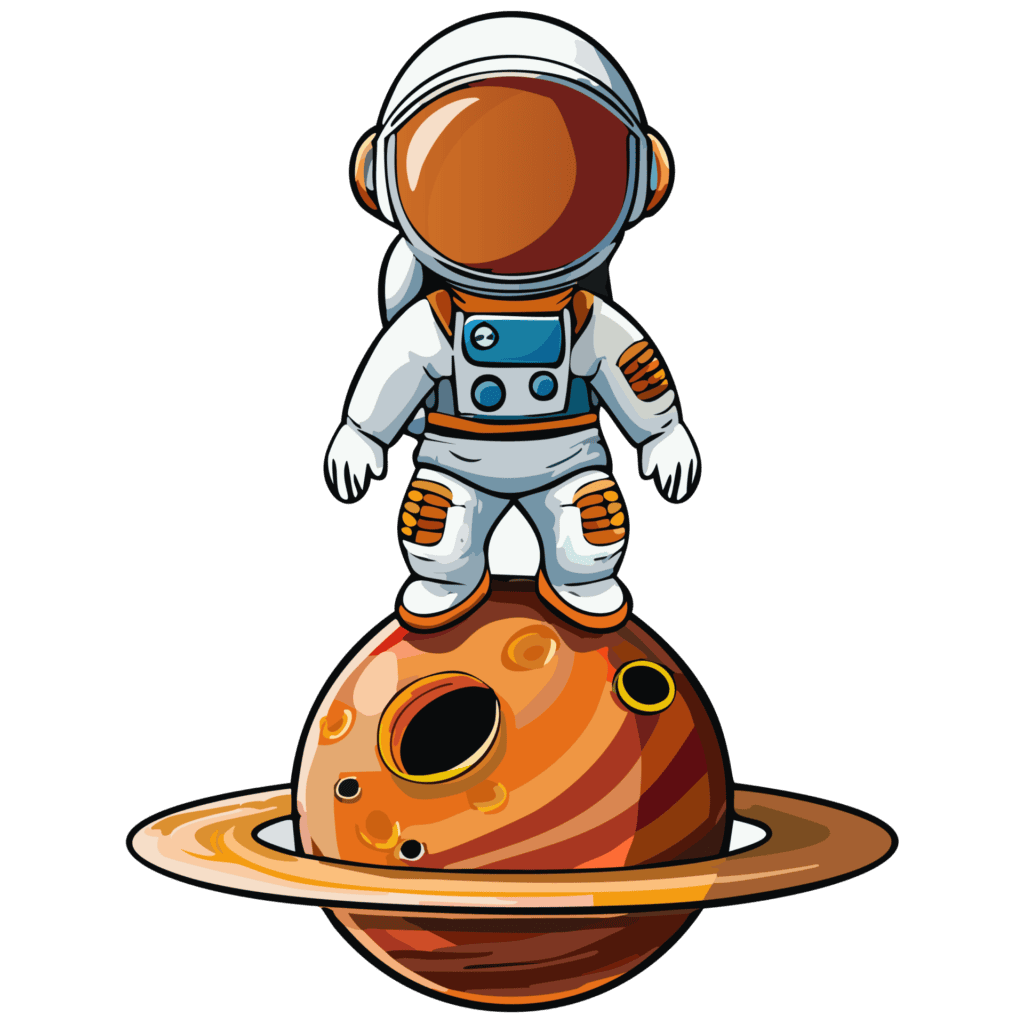 Astronaut auf Planet