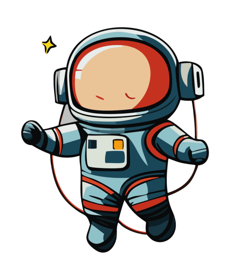 Dekorative Illustration eines Astronauten