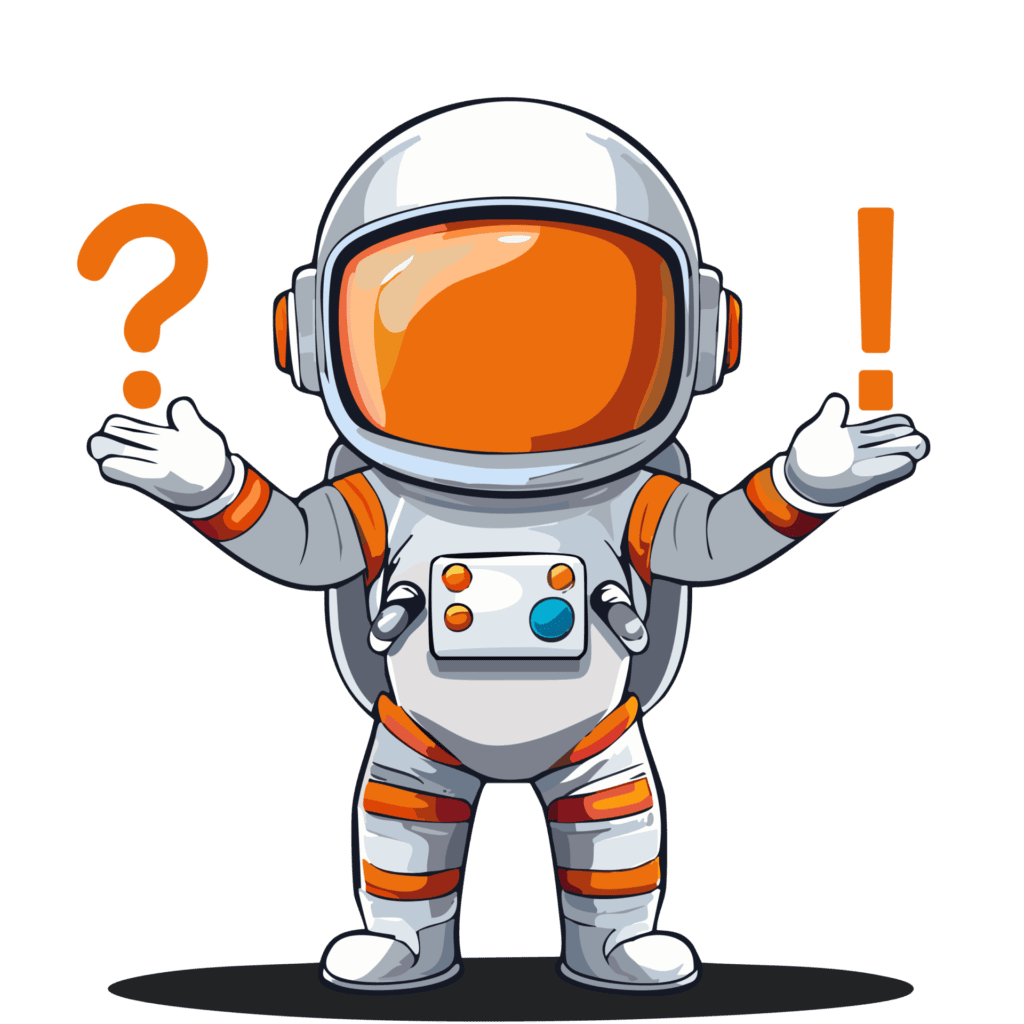 Astronaut verwirrt