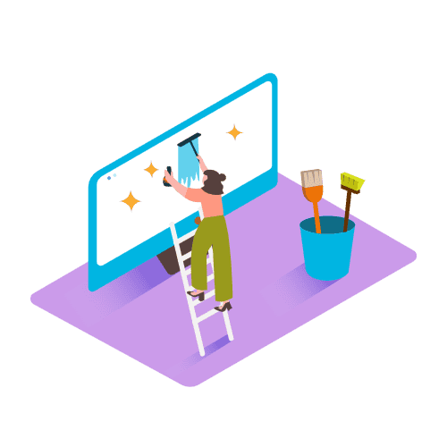 Cleaning PC Isometric