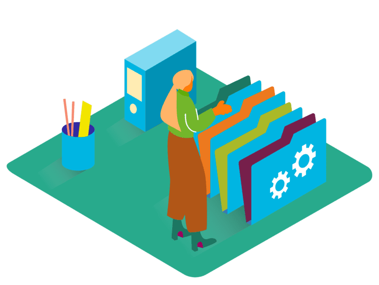 Data organization Isometric