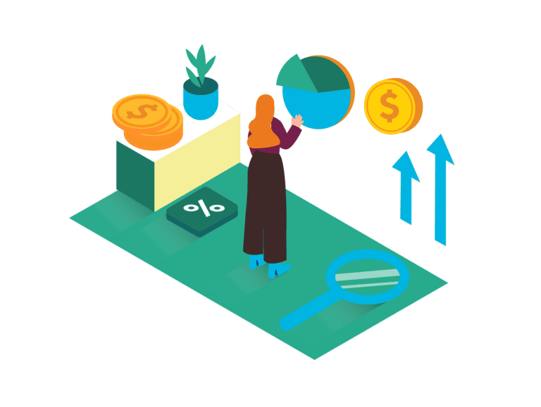 Finance analysis Isometric