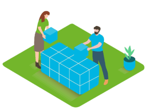 Vergleich Software für die Seminarverwaltung 3 Team building Isometric