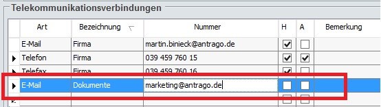 automatischen Versandweg in ANTRAGO festlegen
