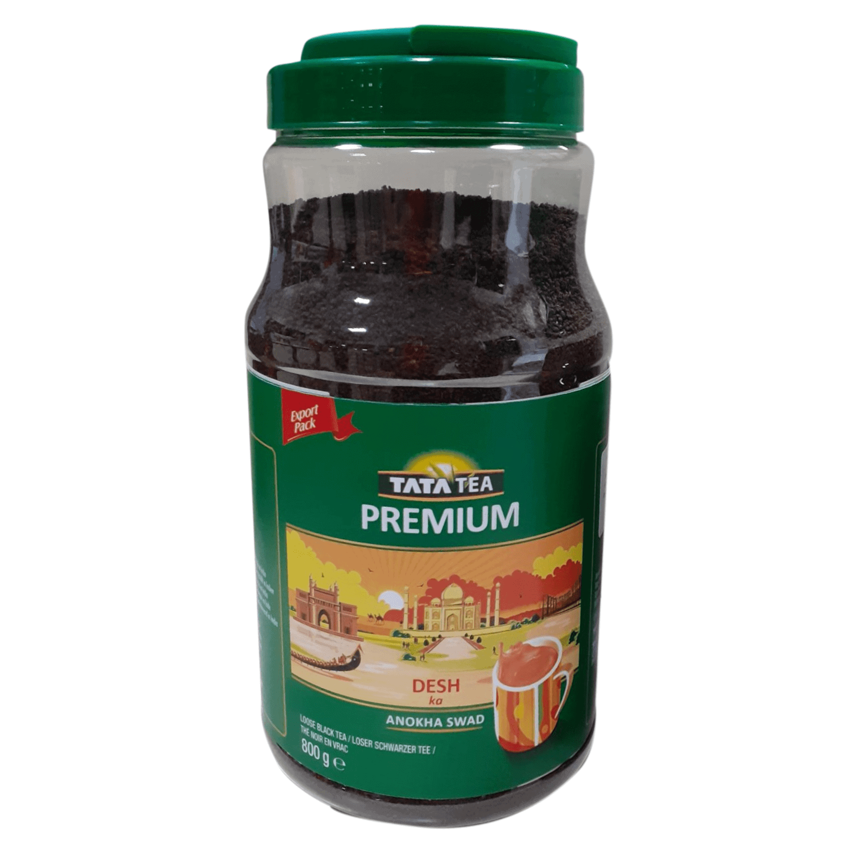 Asiatischer Schwarztee in Glasbehälter, asiatischer Lebensmittel Online-Shop.