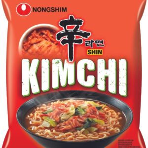 Asiatischer Kimchi Ramyun, scharfe Nudelsuppe, asiatische Lebensmittel Online-Shop.