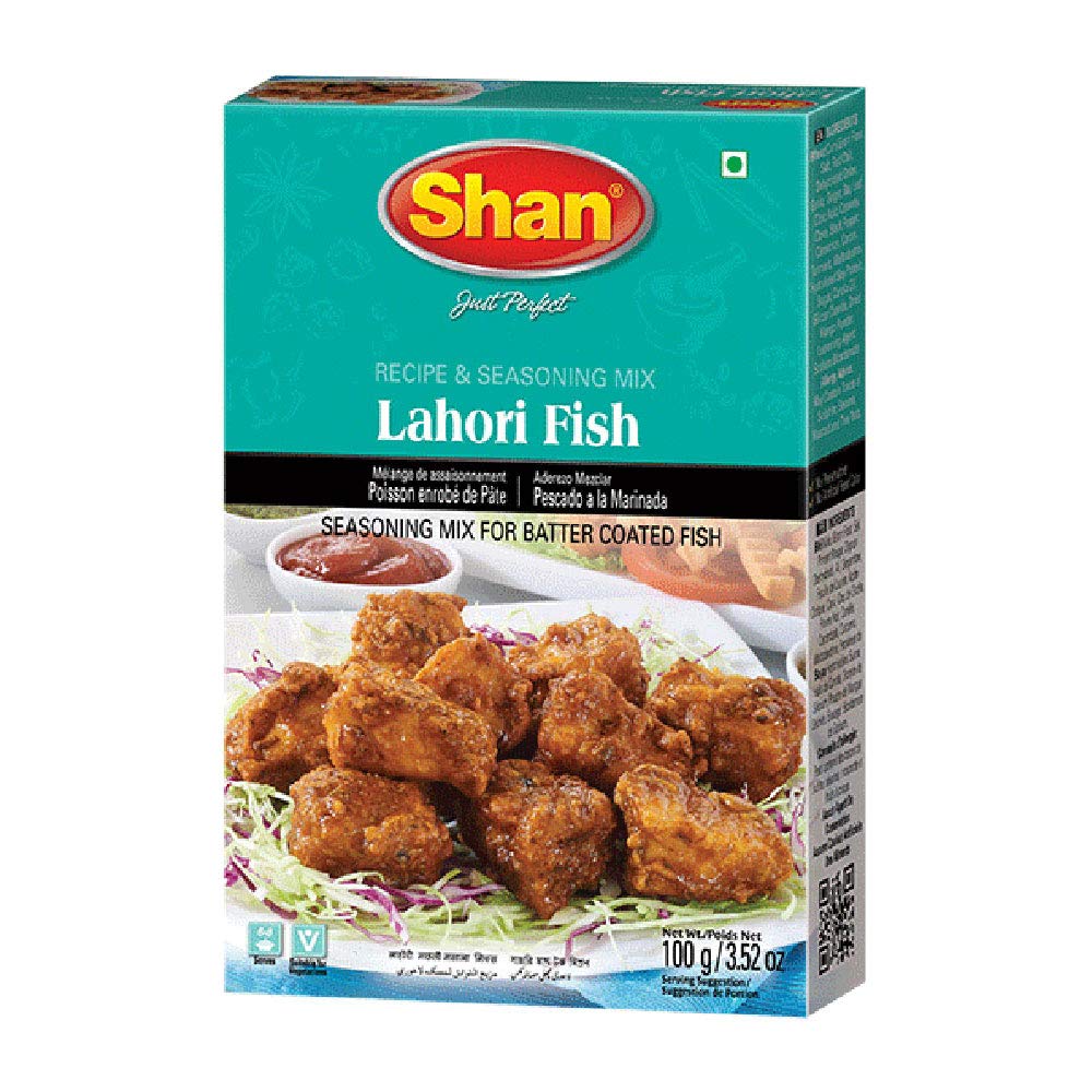 Asiatische Lebensmittel Online-Shop, Shan Lahori Fisch Gewürzmischung 100g.