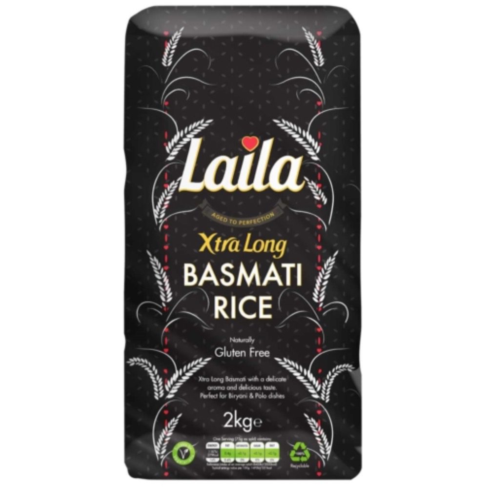 Asiatischer Basmati-Reis 2kg, glutenfrei, lange Sorte, hochwertig.