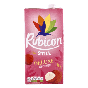 RUBICON Lychee Saft in pinker Verpackung, asiatischer Lebensmittel Online-Shop.