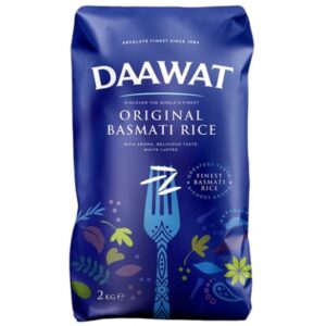 Asiatischer Basmati-Reis im Online-Shop, 2kg Packung, hochwertig und aromatisch.