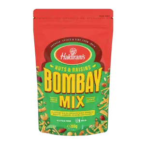Asiatischer Bombay Mix mit Nüssen und Rosinen, 200g, glutenfrei, mild.