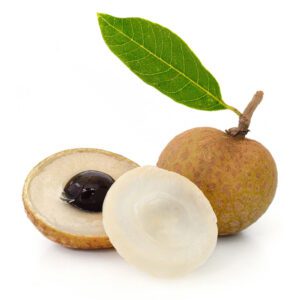 Longkan Frucht mit grünem Blatt, asiatische Lebensmittel Online-Shop.