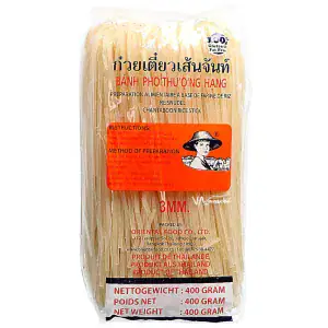 Reisnudeln 3mm, asiatische Lebensmittel, glutenfrei, Thailand.