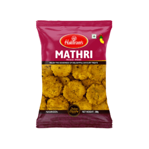 Asiatische Lebensmittel Online-Shop, Mathri Snack, indische Spezialität, 200g Packung.