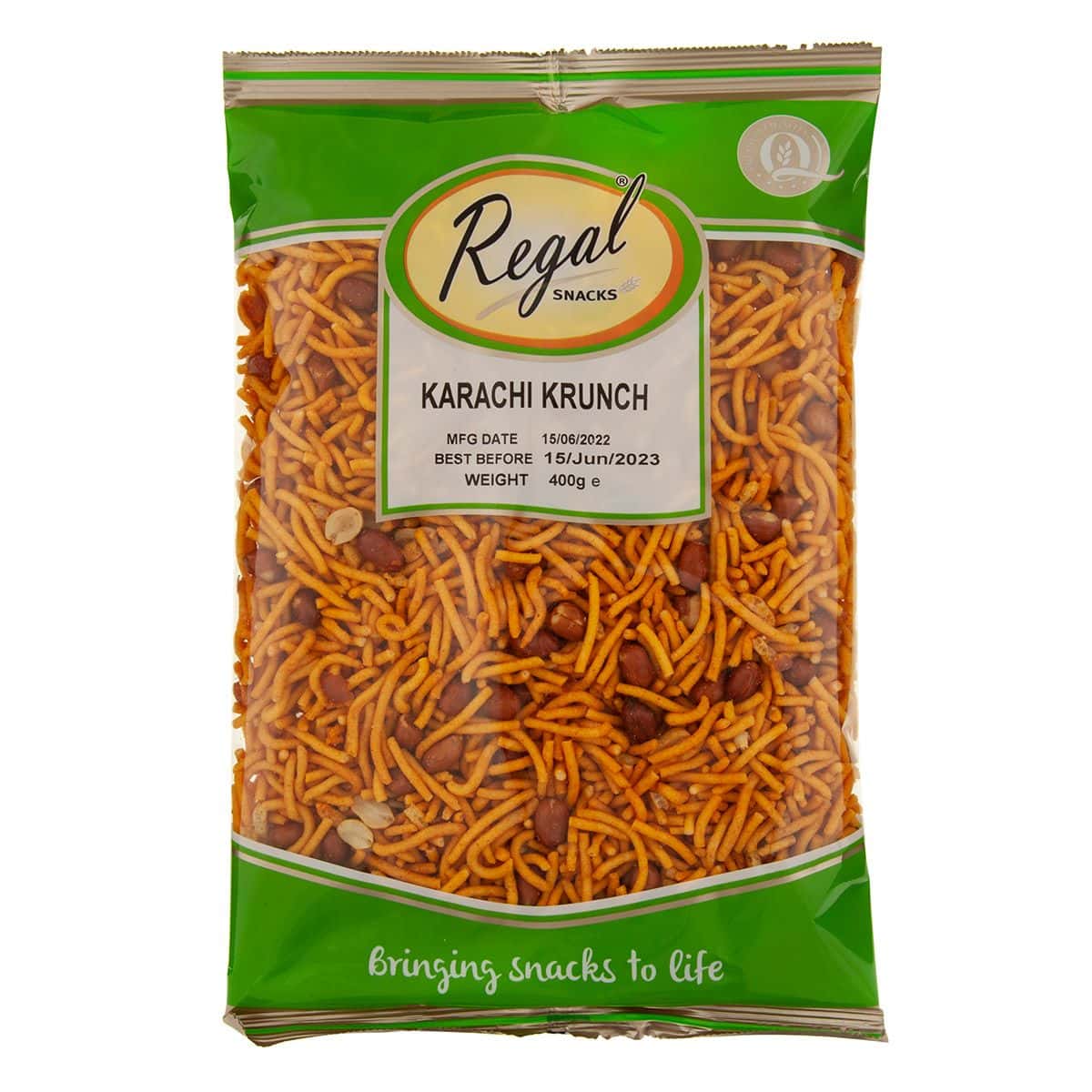 Asiatischer Lebensmittelladen - Karachi Krunch, 400g Snack im Beutel.