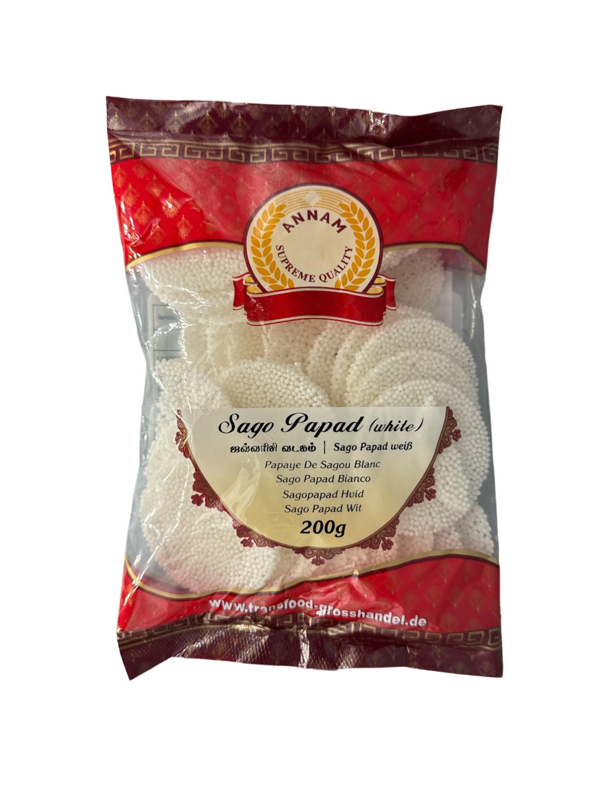 Annam Sago Papad 200g, asiatischer Sago-Papad, asiatische Lebensmittel Online-Shop.