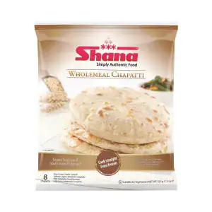Asiatischer Lebensmittelladen - SHANA Chapatti, 8 Stück, gefroren, traditionell südasiatisch.