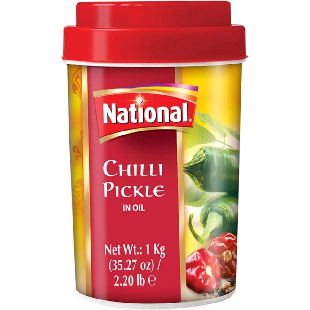 Asiatischer Chilli Pickle in Öl, 1 kg, National Marke.