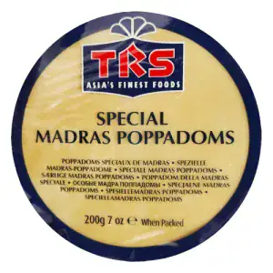 Asiatischer Lebensmittelladen - TRS Papadam 200g, knusprige indische Snacks.