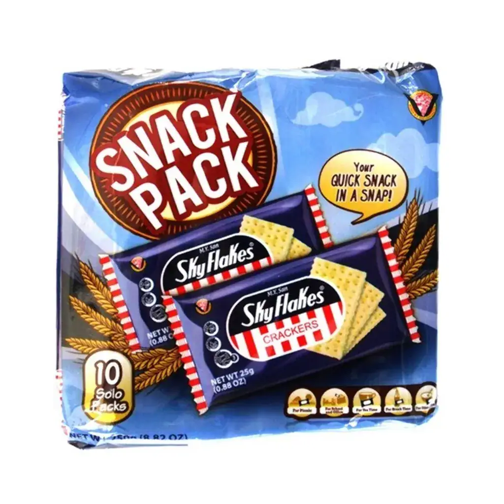 Asiatischer Snack Pack Sky Flakes Crackers 250g, asiatische Lebensmittel.