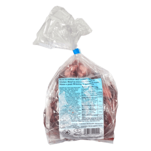 Asiatische Lebensmittel Online-Shop, frisches Rindfleisch in Plastikverpackung.