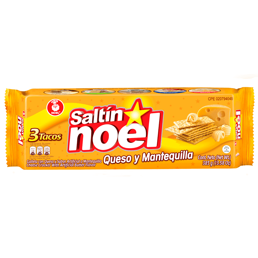 Saltín Noel Cracker mit Käse und Butter Geschmack, asiatischer Snack.