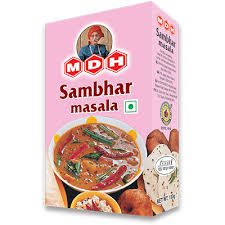 Asiatische Lebensmittel Online-Shop, Sambhar Masala in Verpackung, indisches Gewürz.