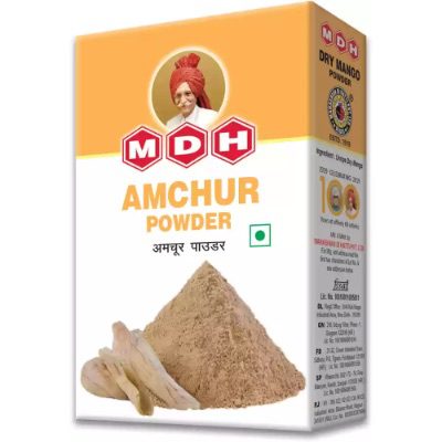 Asiatischer Lebensmittel Online-Shop, Amchur Pulver in Packung mit Sandelholz.