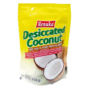 Asiatische Lebensmittel Online-Shop, geriebene Kokosnuss, 250g, für asiatische Gerichte.
