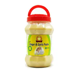 Asiatische Lebensmittel Online-Shop, Ingwer-Knoblauch-Paste in Glas.