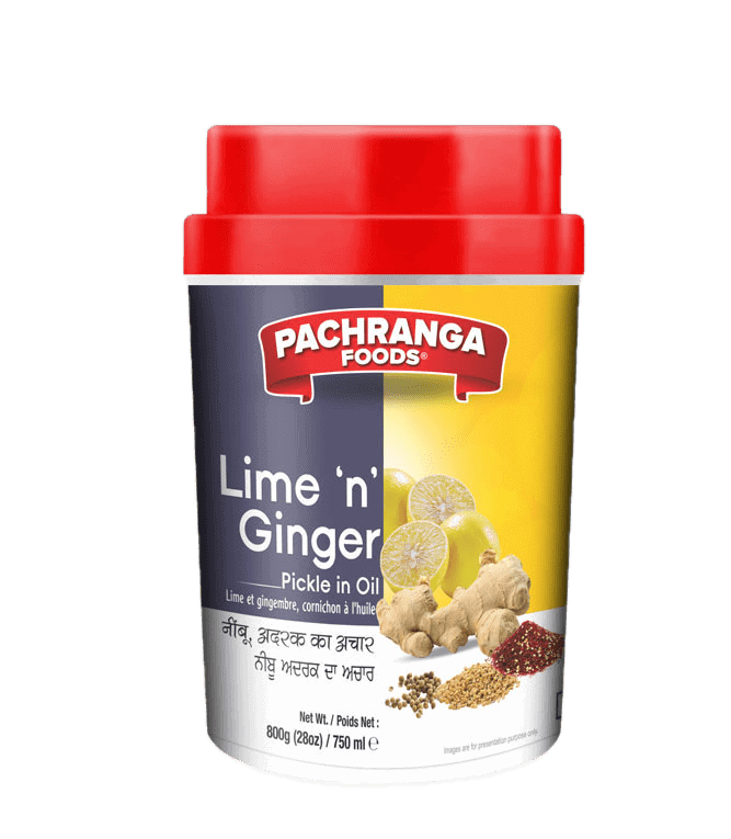 Asiatischer Lebensmittel Online-Shop, Limetten-Ingwer-Pickle in Dose.