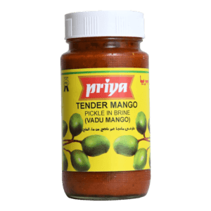 Asiatischer Lebensmittel Online-Shop mit Mango Pickle in Glas.