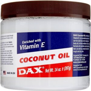 Asiatischer Kokosöl, 397g, mit Vitamin E, für Haut und Haare, DAX Marke.