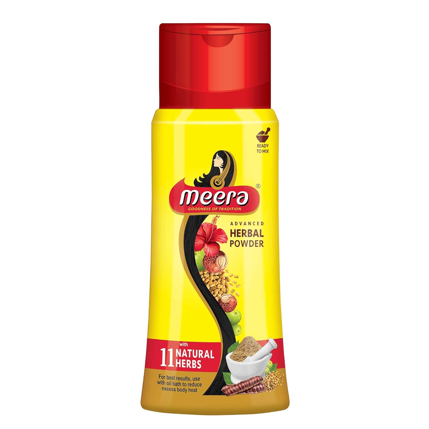 Asiatischer Lebensmittelladen, Meera Herbal Powder 150g, asiatische Gewürz- und Kräutermischung.