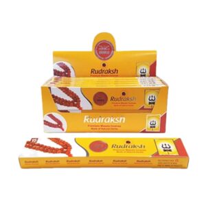 Asiatischer Lebensmittelladen - Rudraksh Räucherstäbchen in Packung.