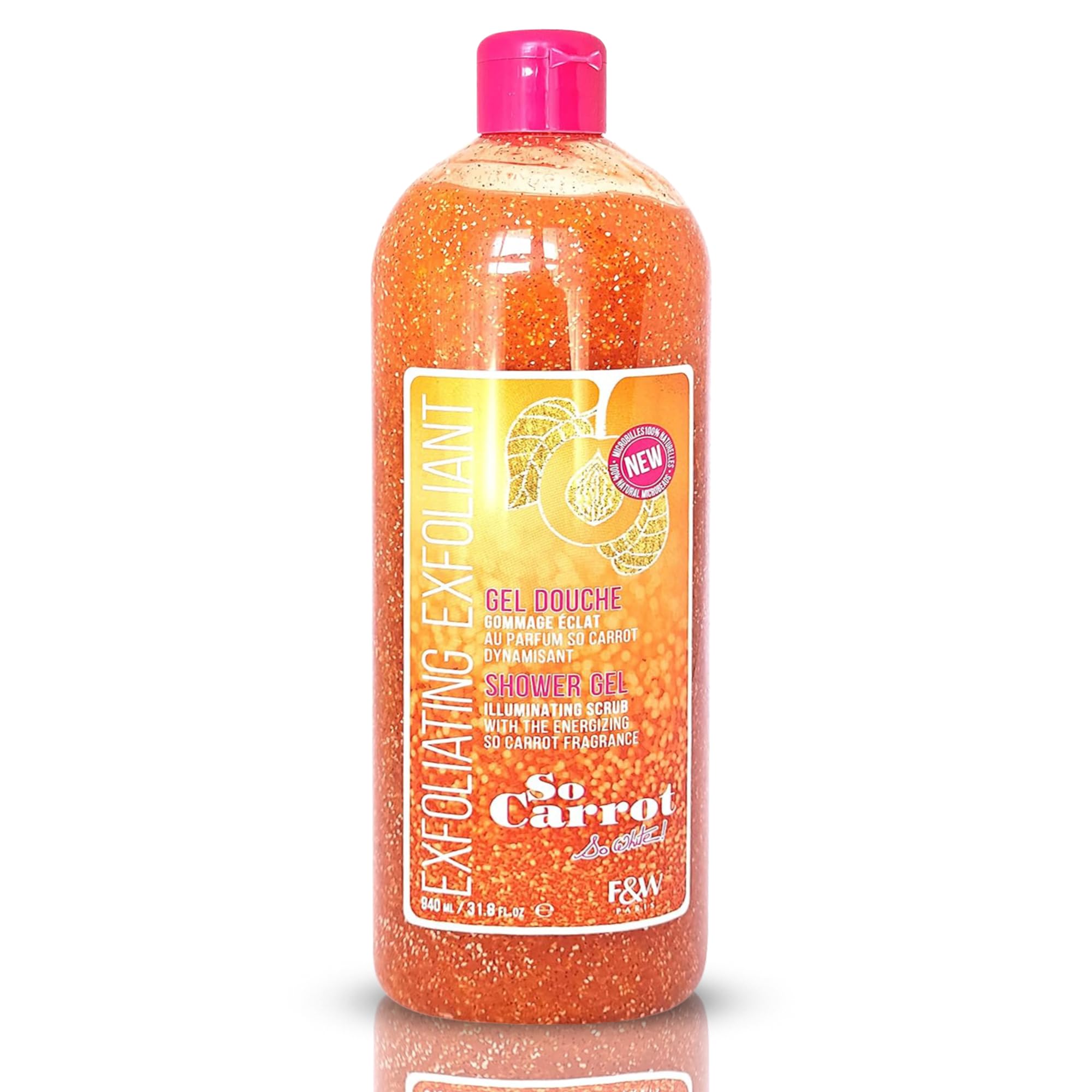 Asiatische Lebensmittel Online-Shop, Duschgel mit Karottenduft, exfolierend, 940ml.